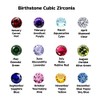 JEWELRITZY Solitaire Heart Simulated Birthstone Cubic Zirconia Solid 925 Sterling