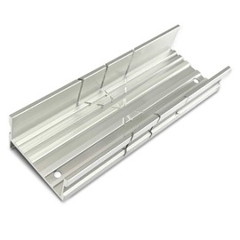 Hanpex Metal Small Aluminum Miter Box 5.3 Inch Small Tiny Mitre Box for Manual Saw for Hand Saw 3 Cutting Angles - Ideal For Cutting Wood and Soft Metal