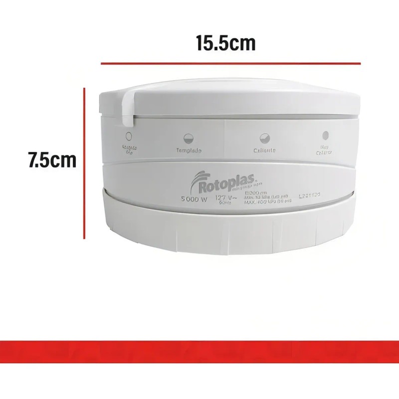 Regadera Electrica Ecologica 4 Temperaturas 5000 W Rotoplas Color Blanco