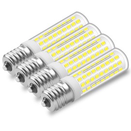 TRIJZHOU E17 LED Bulbs 6W 120V Daylight White 6000K 4-Pack
