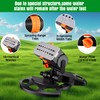 Reallnaive 3 Pcs Adjustable Oscillating Sprinkler 4 Way ABS Lawn