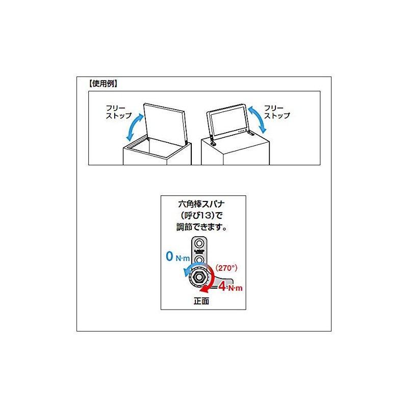 Sugatsune Industry (170037308) HG-TBSJ40R Adjustable All Stainless Steel Torque Hinges