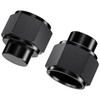 TRUCKMETER 2PCS 12AN Female Block Off Flare Cap Fitting, Black