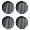 Set of 4 Round Rubber Non-Slip Furniture Coasters for Carpet