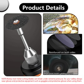 60pcs Cutting Discs with 8 Mandrels, Cutting Discs Kit for Dremel, 1-1/4''/32mm Fibreglass Reinforced Resin Cut Off Wheels, 1/8''/3mm Shank Rotary Tool Accessories for Metal, Wood & Stone.