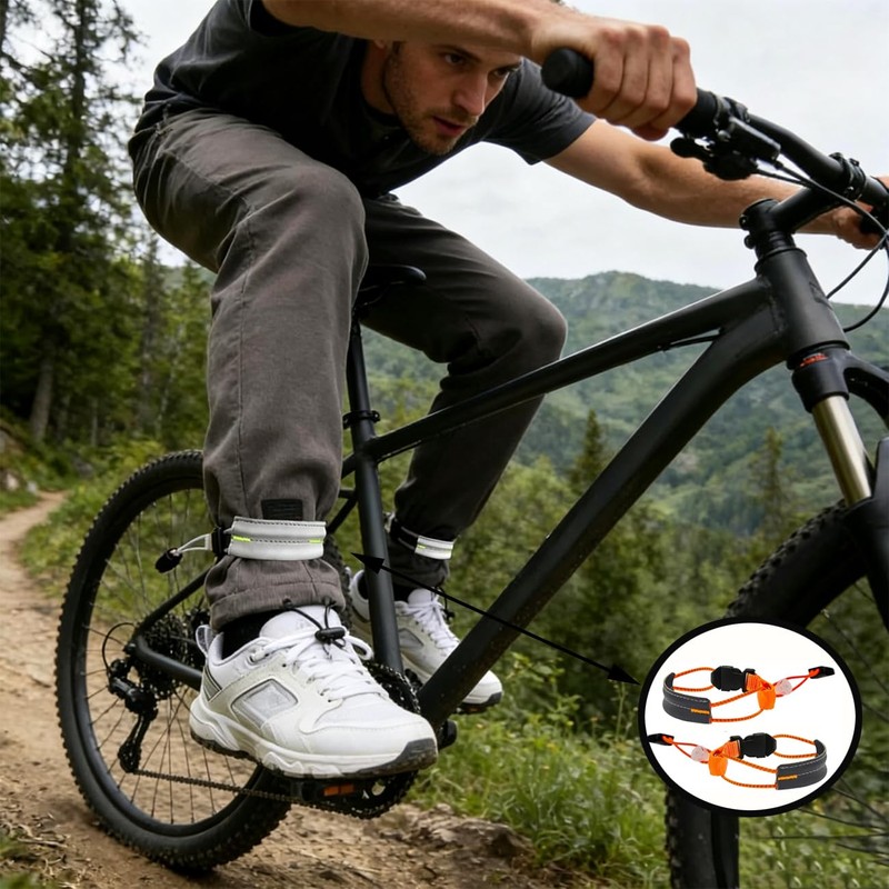2 pcs Reflective Cycling Trouser Clips,for Cycling,Running Outdoor Use
