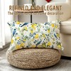Qykwz Farmhouse Lemon Blue Bird Lumbar Pillow Cover 12x20
