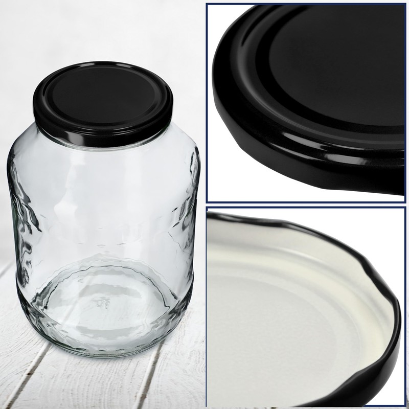 KADAX Set of 10 Screw Lids TO89 for Jars 89