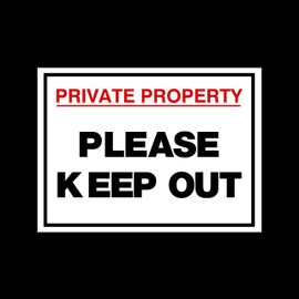 Private Property Keep Out 3mm Metal Sign - Private Property, Parking, Clamping, Disabled, Driveway, Do not block (MISC61)