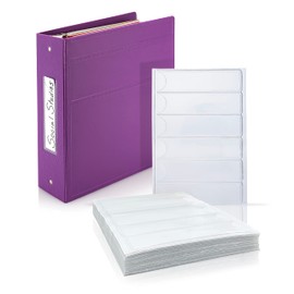 Carstens - 60 Pack, Clear Binder Spine Insert Adhesive Pockets, 5.375 x 1.375 Inch Heavy Duty Vinyl (1639-0010) - Ideal for 1.5-4 Inch Ring Binder Spines and Medical Charts