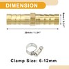 Partuto 1 Set 8mm Universal Barb Hose Fitting with Clamps