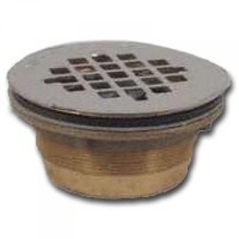 Oatey 2 in. 140 NC Brass No-Calk Shower Drain with Stainless Steel Strainer