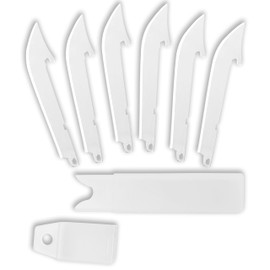 ACCUSHARP 3.5" Razor Blades Replacement, Corrosion Resistant, Razor Blades Replacements for Pocket Knife, Spare Blades for Razor Knife (Blue), Pack of 6