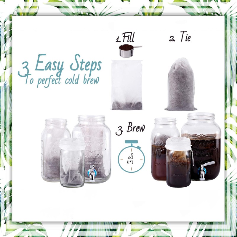 Hogurity 60PCS No Mess Cold Brew Bags, Cold Brew Coffee
