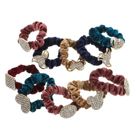 Baluue 30pcs Crystal Hair Tie Elastic Seamless Ponytail Holders for Women Girls Stylish Hair Accessories for Occasion Random Styles Included