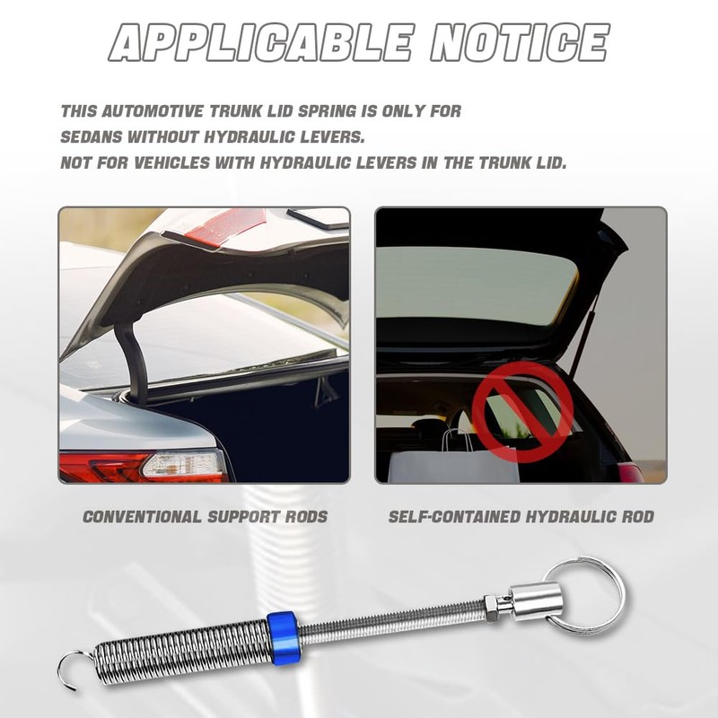 Wedcool 2PCS Vehicle Trunk Lifting Spring, Car Trunk Lid Spring,