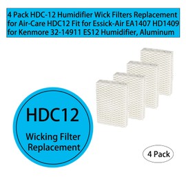 ZYBULSHJT HDC-12 Humidifier Wick Filters Replacement for AirCare HDC12, for Kenmore 14911 32-14911 ES12 Essick-Air EA1407 HD1409 Humidifiers, Aluminum-4 Pcs