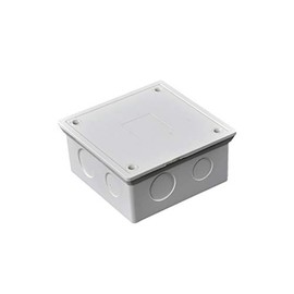 DJC Supply Co. 4" x 4" x 3" PVC Plastic Junction Conduit Box with Pre molded 3/4" & 1" Conduit holes