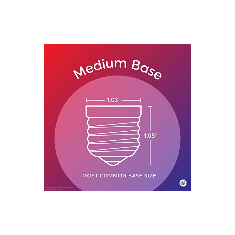 GE Reveal Light Bulbs, 40 Watt, A15 Ceiling Fan Bulbs,