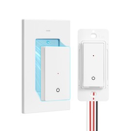 DEWENWILS 3 Way Wireless Light Switch, 125V Wireless Light Switch and Receiver Kit with Magnetic Panel, Ideal for Ceiling Light, Fan, Lamp, 100FT Range, Neutral Wire Needed, FCC Listed