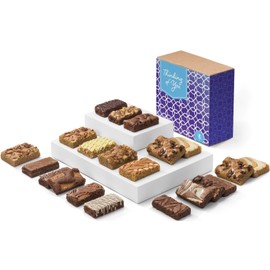 Fairytale Brownies Thinking of You Bar & Sprite Combo Individually Wrapped Gourmet Chocolate Food Gift Basket - 3 Inch x 1.5 Inch Snack-Size Brownies and 3 Inch x 2 Inch Blondie Bars - 21 Pieces - Item CT382