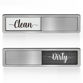 Dishwasher Magnet Clean Dirty Sign - Stainless Steel Dishwasher Magnetic Sign - Clean & Dirty Dishwasher Slider Easy to Indicator - Kitchen Gadgets