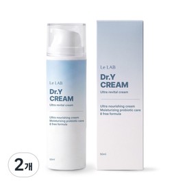 Le Lab Dr. Y Y Zone Cream Lactobacillus Antioxidant Skin Barrier Care Moisturizer, 50ml, 2 pcs / 르랩 닥터와이 Y존크림 유산균 항산화 피부 장벽 케어 보습제, 50ml, 2개