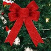 WILLBOND Pack of 24 Christmas Ribbon Bow Sparkle Bow Christmas