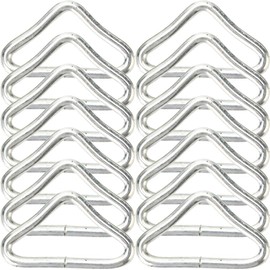 Gatuida Pack of 30 Triangle Trampoline Parts Portable Triangle Buckles Professional Trampoline Rings Silver
