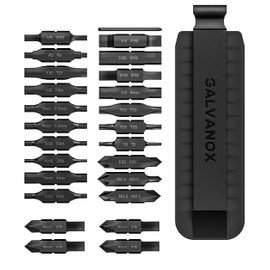 Galvanox Double Sided Bit Set Designed for Leatherman Multi-Tools, Flat-Bit Screwdriver Set with Holder (21 Pc Set + 4 Bonus Bits)
