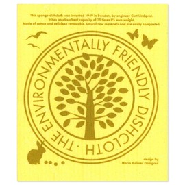 Ecomfort House Absorbent Quick Drying Sponge Wipes, Eco-Friendly, Yellow, Nordic