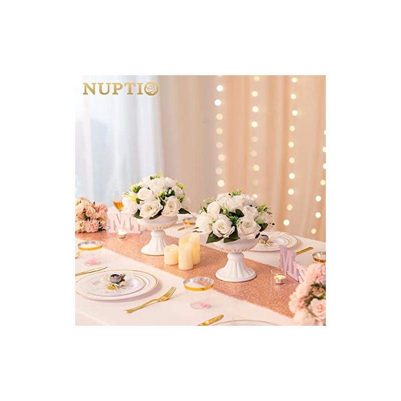 NUPTIO - Juego de 10 ramos de bolas de flores