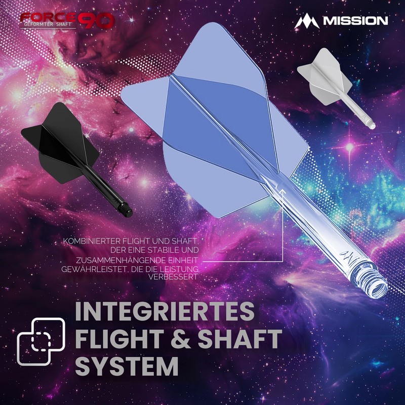 Mission Darts Force 90 | Integrated Precision Molded Dart Flight