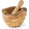 Olive Wood Mortar and Pestle. Made of Original Mediterranean Olive