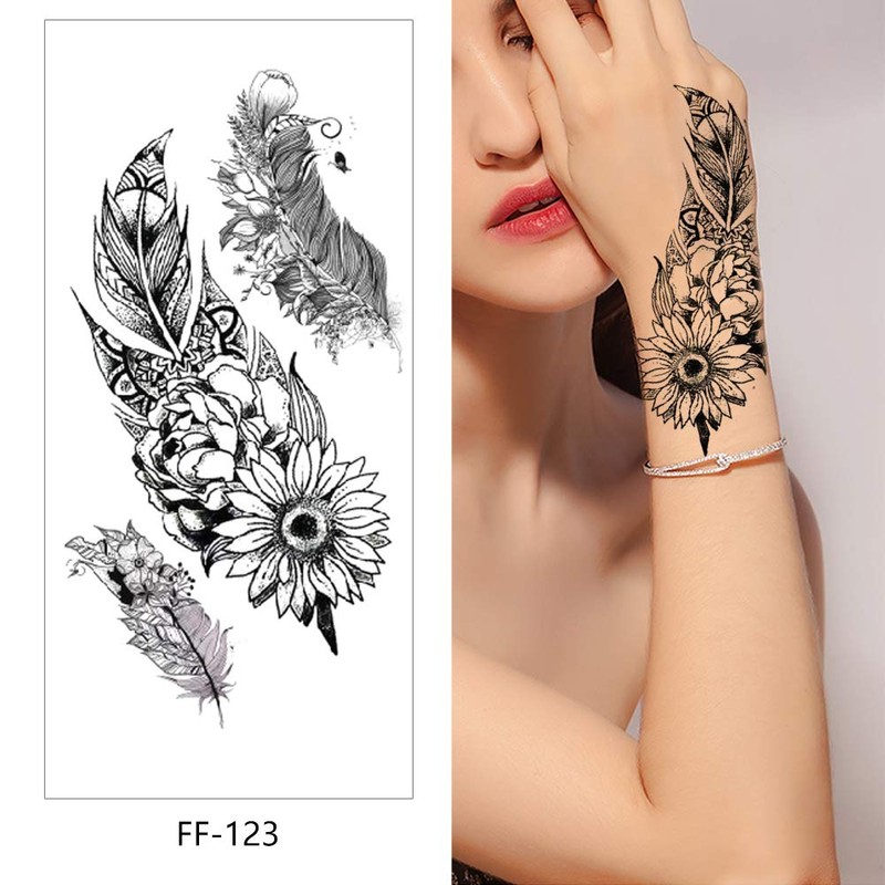 Luna Feather Tattoo Moon Tattoo Lotus Flowers Tattoo Elephant Tattoo
