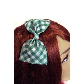 EmilyRose Couture St. Patrick's Day Hairbows (Headband, Green Plaid)