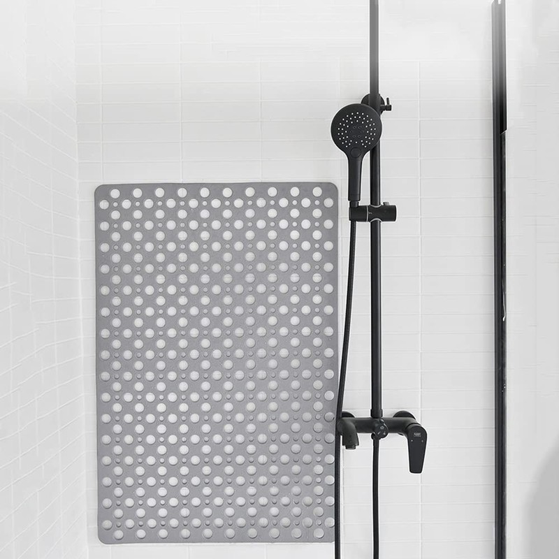 Bathtub Shower Mat Non-Slip with Suction Cups & Drain Holes