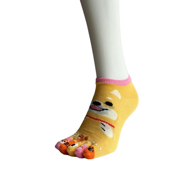 Mode Select Women's Five Toe Socks, Character, Thin, Summer, Ankle