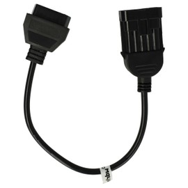 vhbw OBD Adapter 10 Pin OBD1 to OBD2 Compatible with Vauxhall 1997 Calibra, Kadet, Corsa, Tigra, Omega, Vectra, Astra - 30 cm