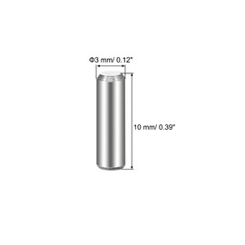 TA-VIGOR 25Pcs 3mm x 10mm Dowel Pins, 304 Stainless Steel Shelf Support Cylindrical Pin Pegs Shelf Support Pegs Fasten Elements for Furniture, Cabinets, and Mechanical Applications