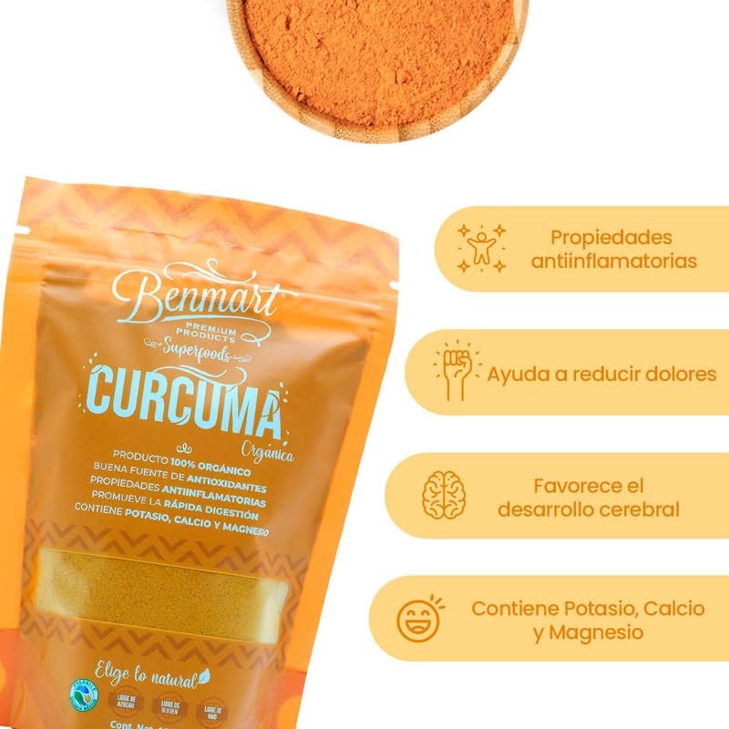 Cúrcuma Orgánica Benmart 100g - Producto Orgánico y Natural para