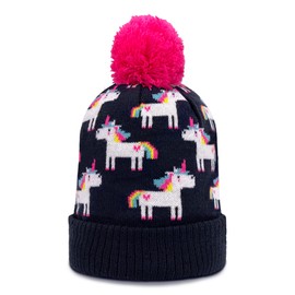 Kids Cotton Hat, Boys Girls Knitted Hat with Animal Design,L