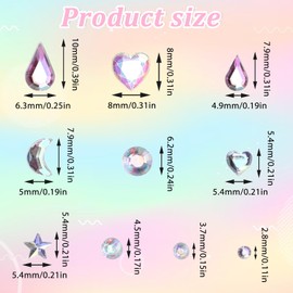 501Pcs Face Gems Self Adhesive Festival Face Jewels, Stick On Rhinestones for Makeup, Hair, Eye, Nail, Crafts (Colourful)