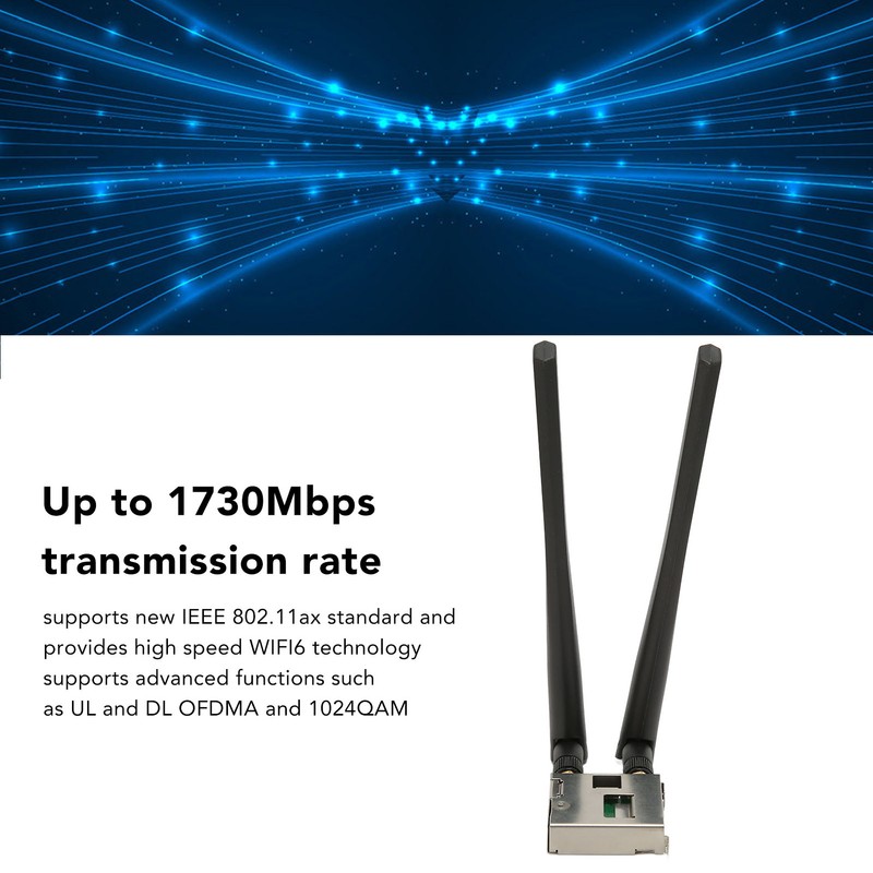 WiFi 6 Wireless Card Dual Band 2.4GHz 5GHz 1730Mbps NGFF