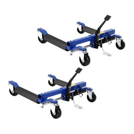 Car Wheel Dolly Jack, 3000LBS Capacity Wheel Dolly with Hydraulic Tire Jack & Twin Rollers, Heavy Duty Rollers with Foot Pedal for Tire Auto Repair Moving - Set of 2