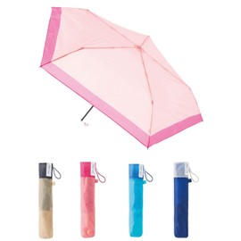 Moonbat Magical Tech 10286 Folding Umbrella, 2.3 oz (65 g), Ultra Lightweight, UV Protection, Hemborder, pink, (rose pink)