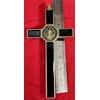 SAINT BENEDICT BLACK Enamel metal Golden Color Wall Cross Saint