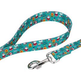 Country Brook Petz - Santa & Friends Dog Leash - Christmas Collection with 16 Festive Designs (4 Foot, 1 Inch Wide)