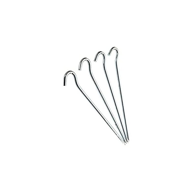 Summit 4 Pack of Steel Hook Pin Tent Camping Pegs