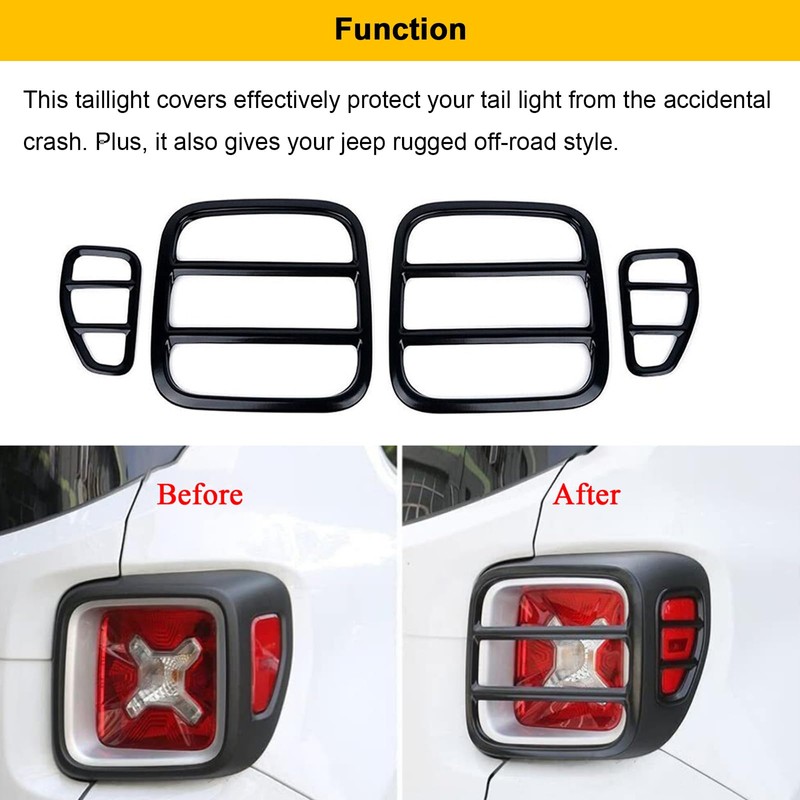 Tail Light Lamp Covers, Taillight Rear Lamp Protector Guard Cover
